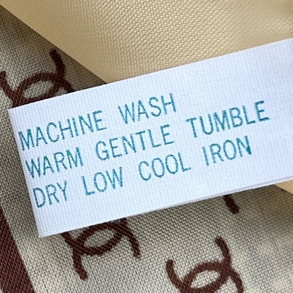 Waterproof Nylon Scarf Cream/Brown Monogram Pattern Good condition - Picture 6 of 8